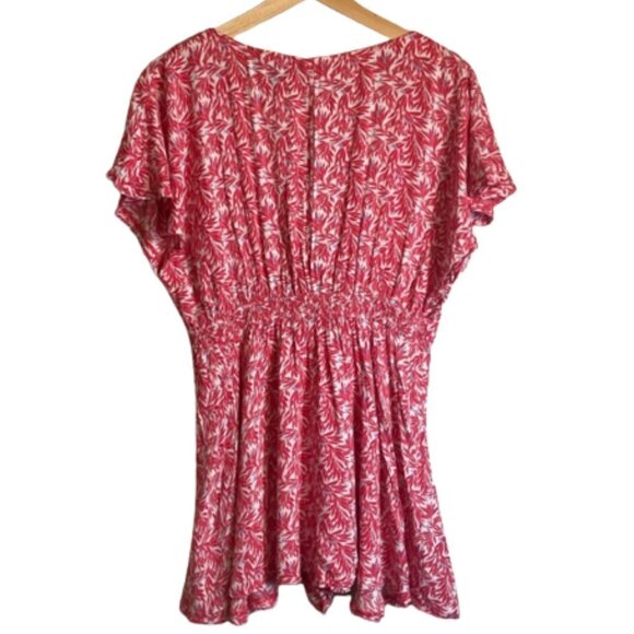 Lulus Dondi Red & White Print Romper Size Medium - Picture 5 of 8